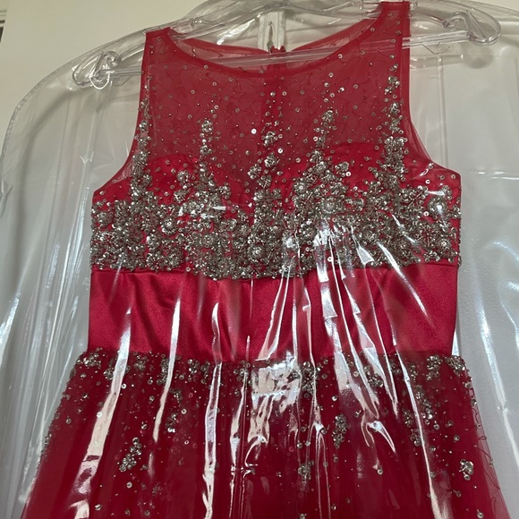Red Sherri Hill Cocktail or Prom Dress - Picture 3 of 5